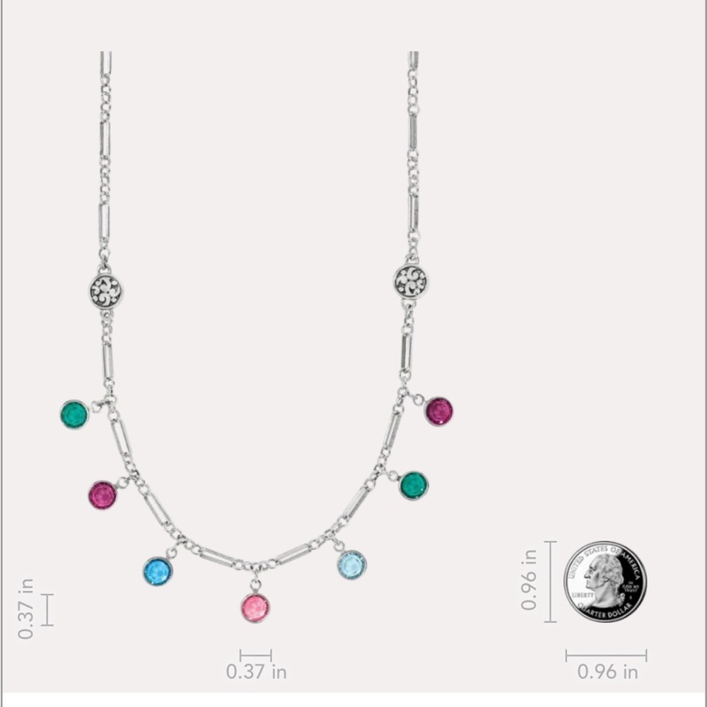 NWT Brighton Elora Gems Drop Collar Necklace
